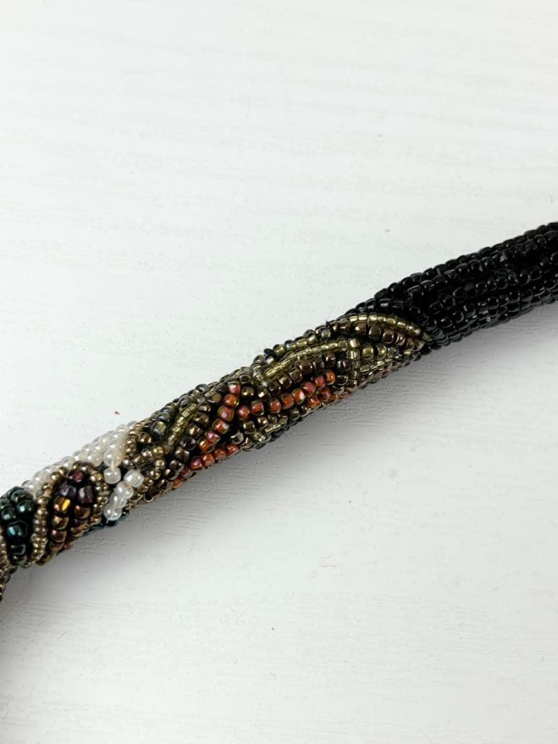 【美品】【柏ビーズ】 ビーズバッグ　ハンドバッグ パーティバッグ　黒