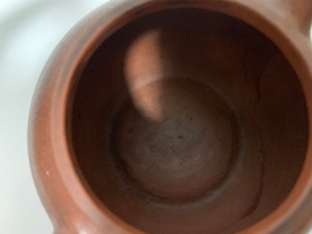 唐物 朱泥「 荊溪周榮祥製 」在銘 単孔 急須 古作 茶壺 紫砂壺 中国古玩