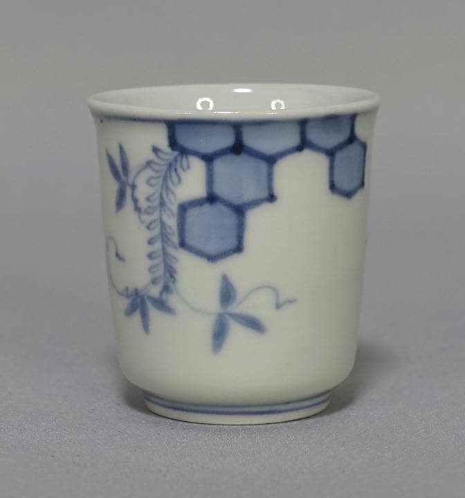 e2548 古伊万里 染付 覗猪口 6客 覗き猪口 猪口