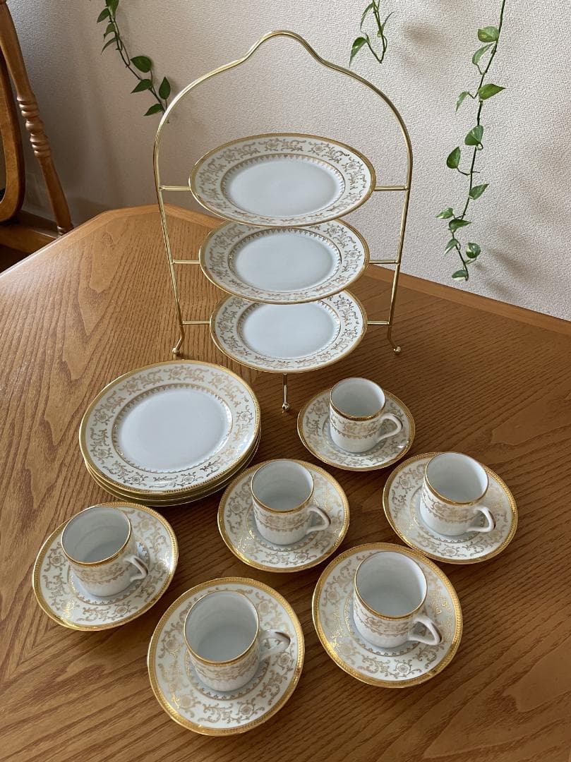 特価！Limogesリモージュカップ&ソーサーケーキ皿トリオ6セット