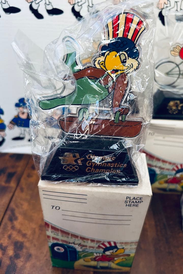 83' ロサンゼルスオリンピックマスコット イーグルサムトロフィー 5種セット