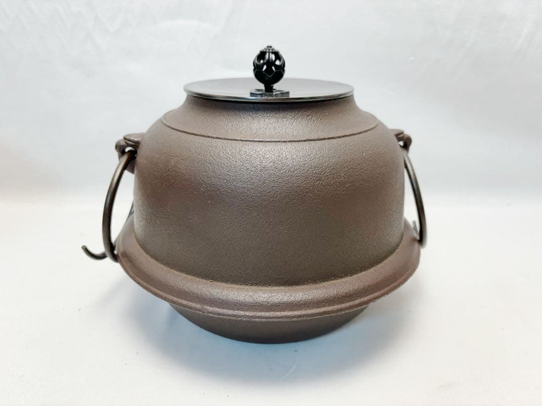 茶道具 釜師菊地政光 風炉師麻生雄芳造 唐銅 本焼釜添