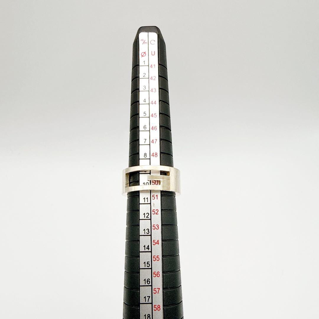 2931-1 人気✨GUCCI リング　Gロゴ 指輪　シルバー925 10号