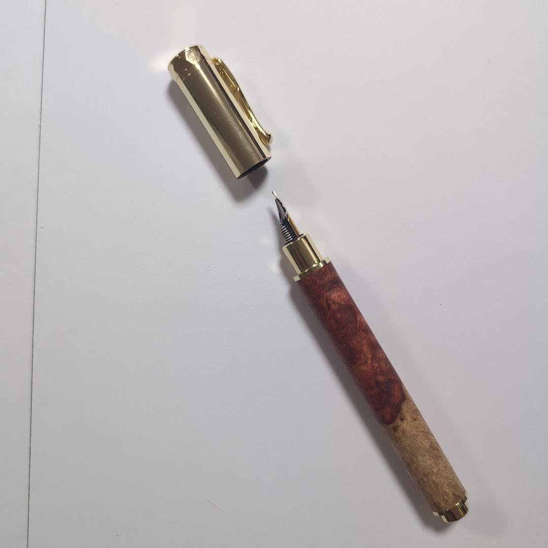 金木犀 花梨紅白特上 万年筆 金色金具 M