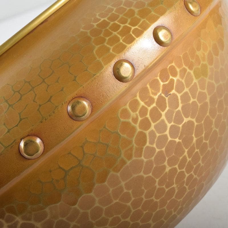 茶道具 龍泉造 黄銅 鎚目 鵬雲斎好 累座建水 共箱 C 9221 - メルカリ