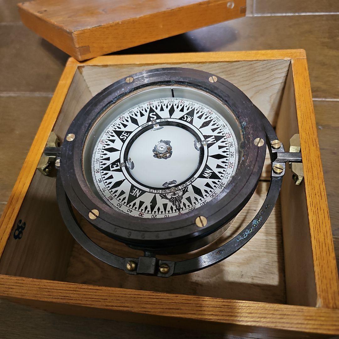 船舶用 コンパス 木製ケース付き オンライン ショッピング 通販