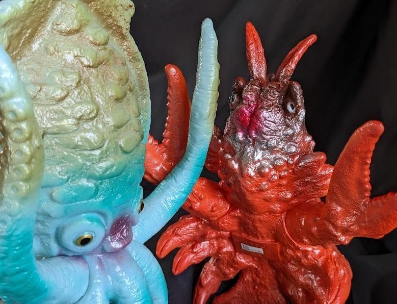 ゲゾラ・ガニメ「決戦！南海の大怪獣」（ブルマァク復刻）ソフビ2体セット