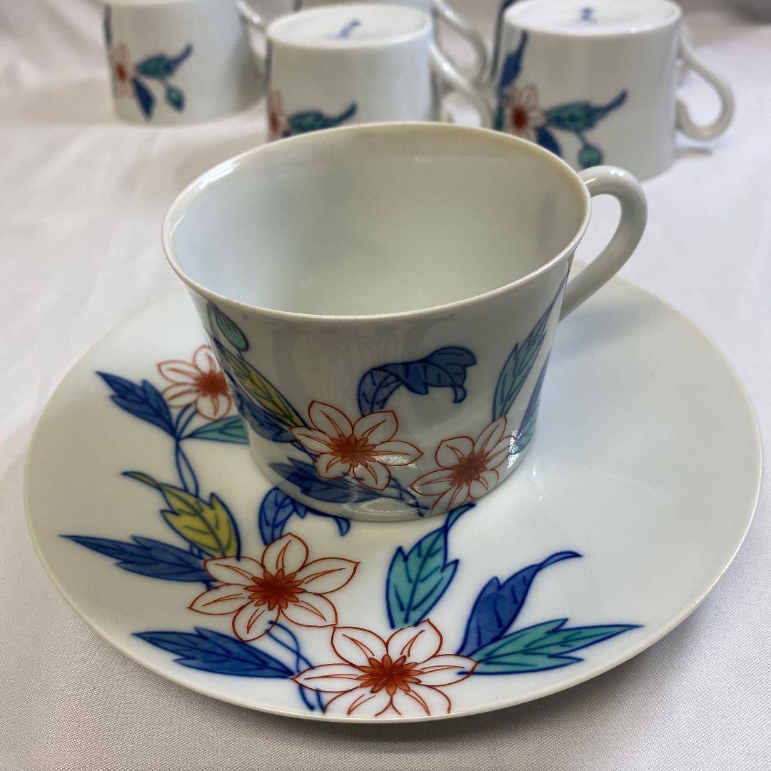 人間国宝十三代今泉今右衛門錦鉄仙絵紅茶碗