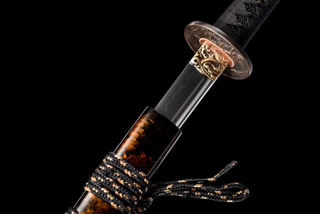 1058-武具 刀装具 日本刀　模造刀 居合刀 武士道 武蔵 鑑賞用 手鍛造打