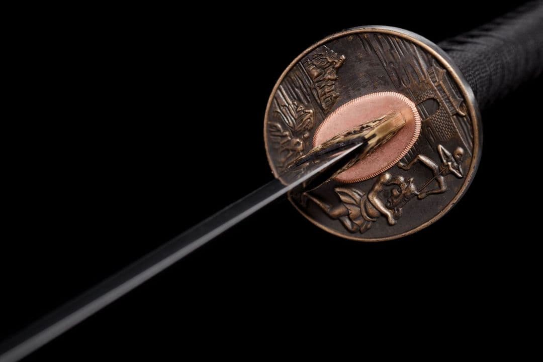 1058-武具 刀装具 日本刀　模造刀 居合刀 武士道 武蔵 鑑賞用 手鍛造打