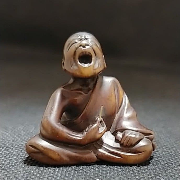 根付 名匠 玉光（玉光斎）銘 慶応期 桜木 木彫 骨董品 - メルカリ