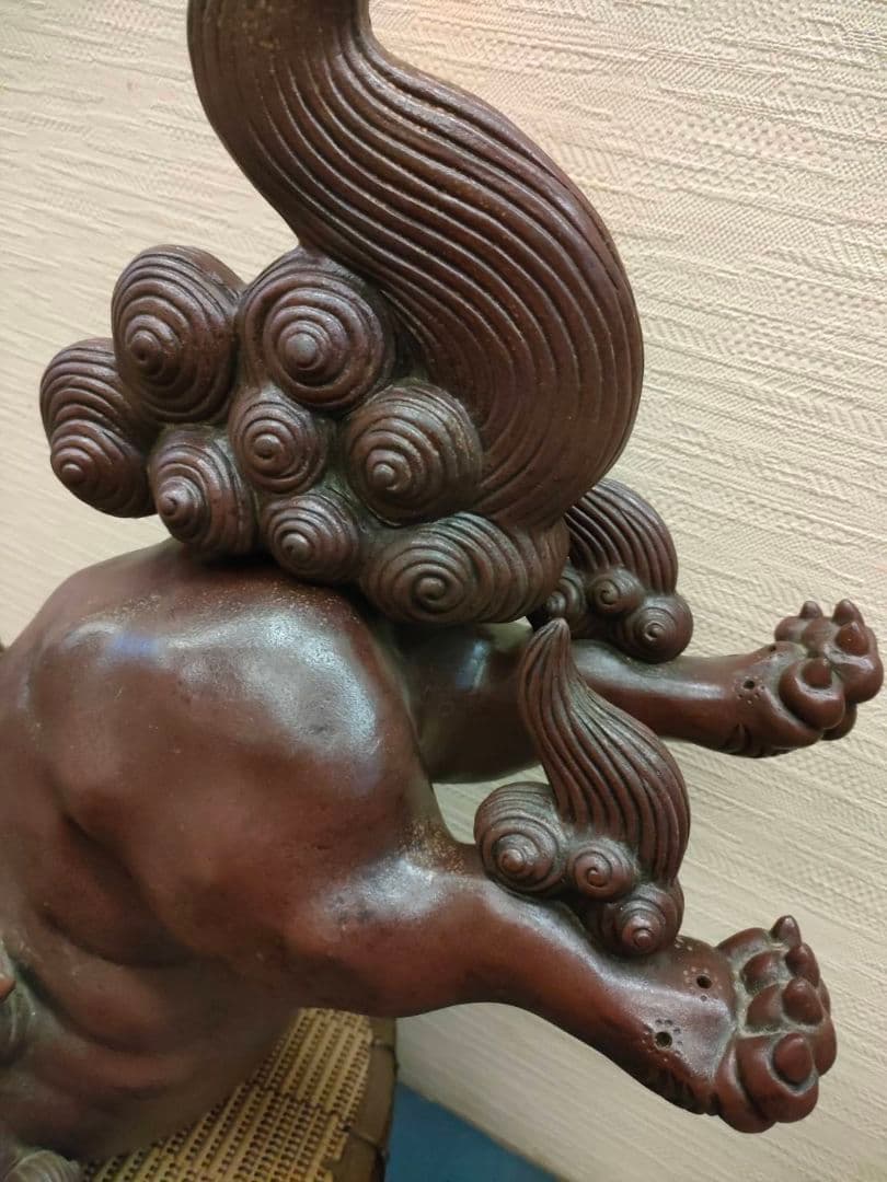 大正レトロ/明治レトロ/昭和レトロ 】木製置物 孔雀 くじゃく 花台