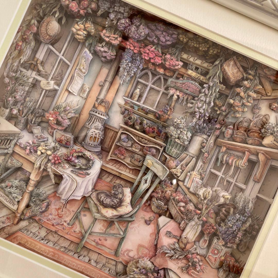 シャドーボックス 完成品 キムジャコブス ドライフラワー ハンドメイド