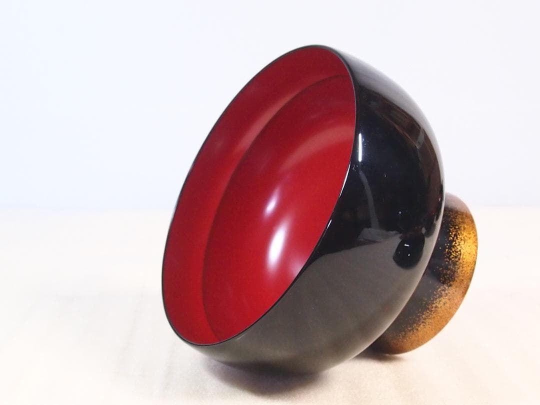 高級・未使用】輪島塗 大向高洲堂 竹林祐行 縁梨地 煮物椀 5