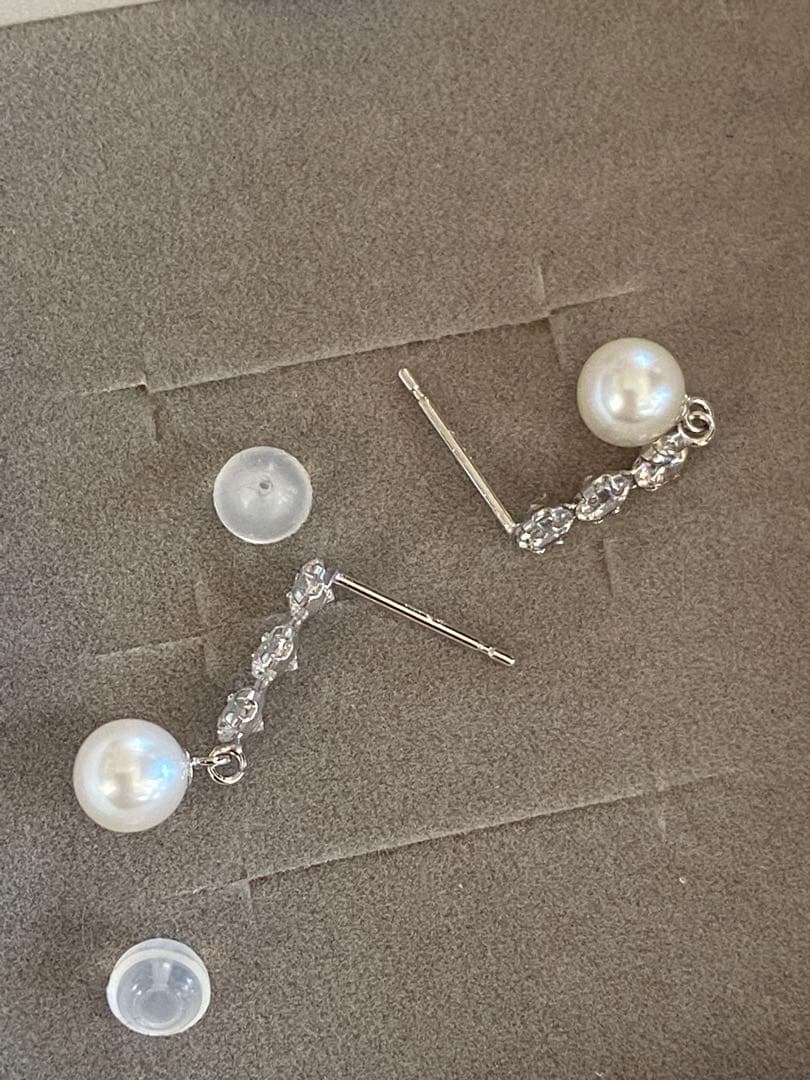 ジュエリーツツミ k10ピアス パールとキュービック