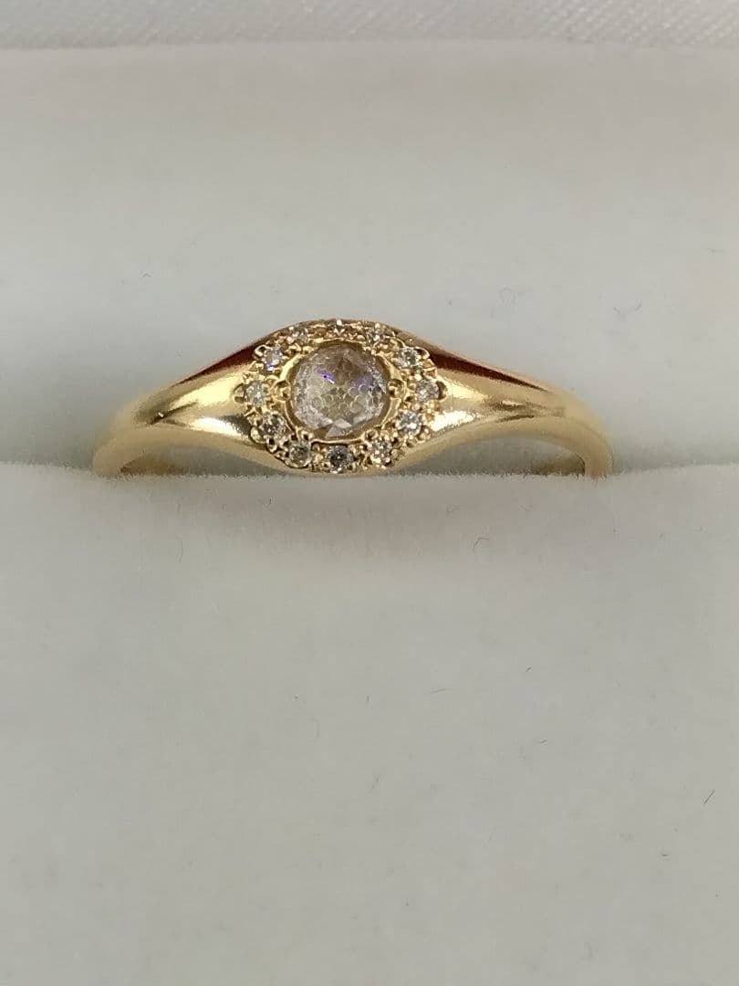 SSAvaron K18ローズカットダイヤモンドリング　　中古品