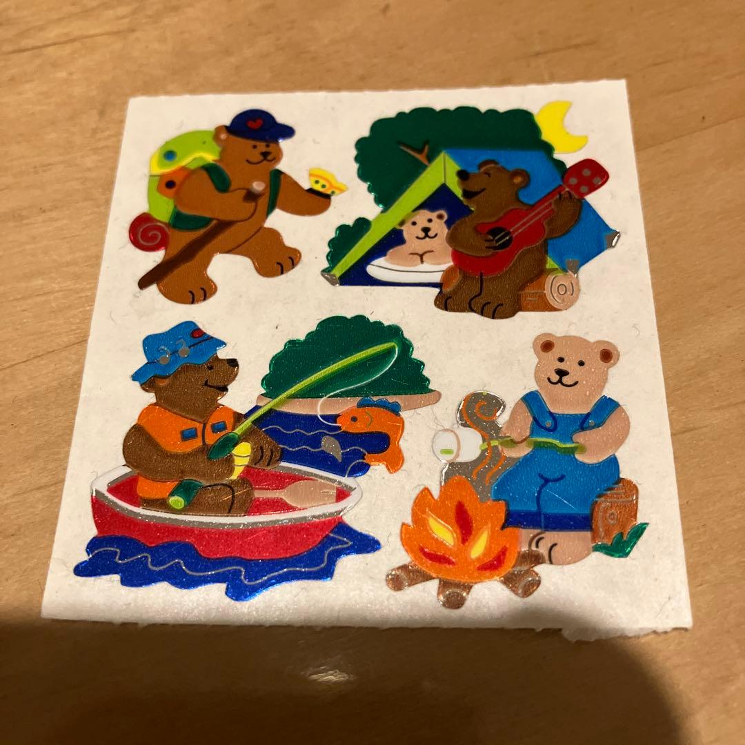 Sandylion サンディライオン くま ベア シール キラキラ レトロ - メルカリ