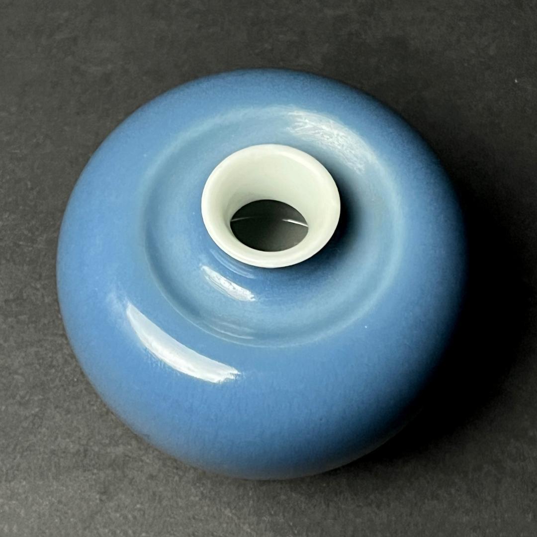 天青釉 天藍釉蘋果尊 大清康煕年製 款 中国美術 古玩