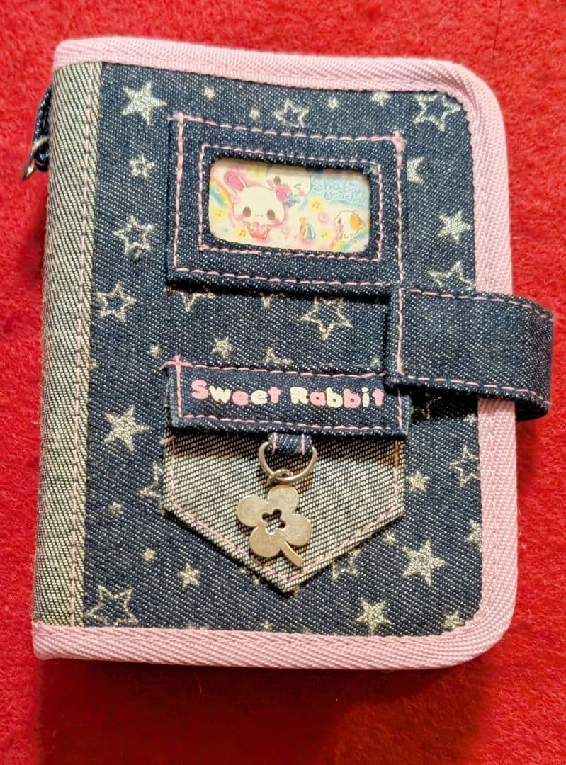 平成レトロ　シール帳　しゃぼん　うさちゃん　デニムバインダー　当時物 平成デニムバインダー うさぎ シール帳 シールバインダー 平成レトロ