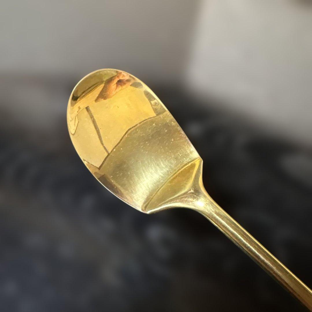 【茶道具】金森浄久造　灰匙三本組（共箱）