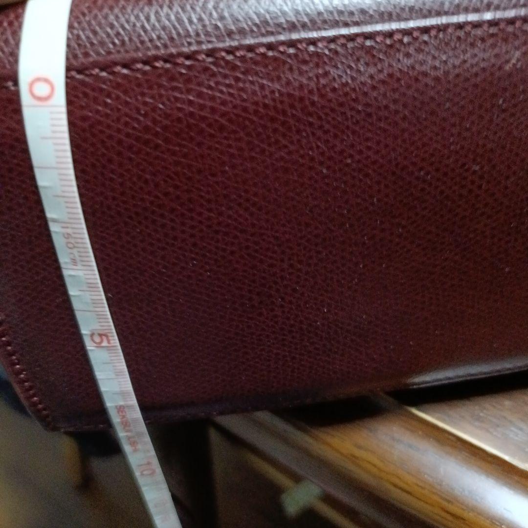 バーガンディ レザー ショルダーバッグゴールド金具