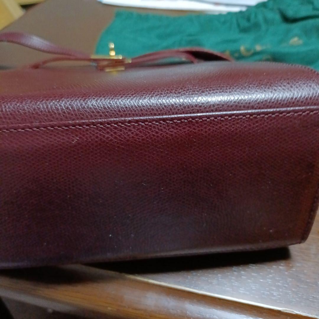 バーガンディ レザー ショルダーバッグゴールド金具