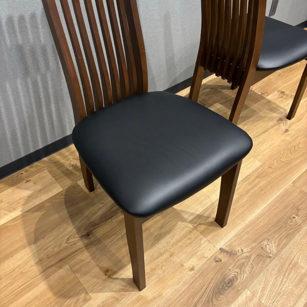 ダイニング5点セット　テーブル　チェア　ブラウン　ウォールナット　モダン