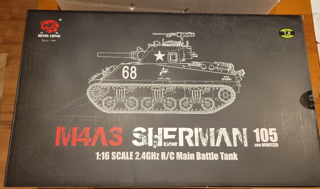 1/16　アメリカ軍　シャーマン戦車ラジコン　ヘンロン社製2.4GHzプロポ