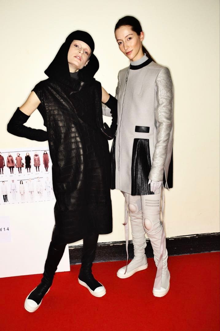 Rick Owens AW14 ウール レザープリーツ コート 40 - メルカリ