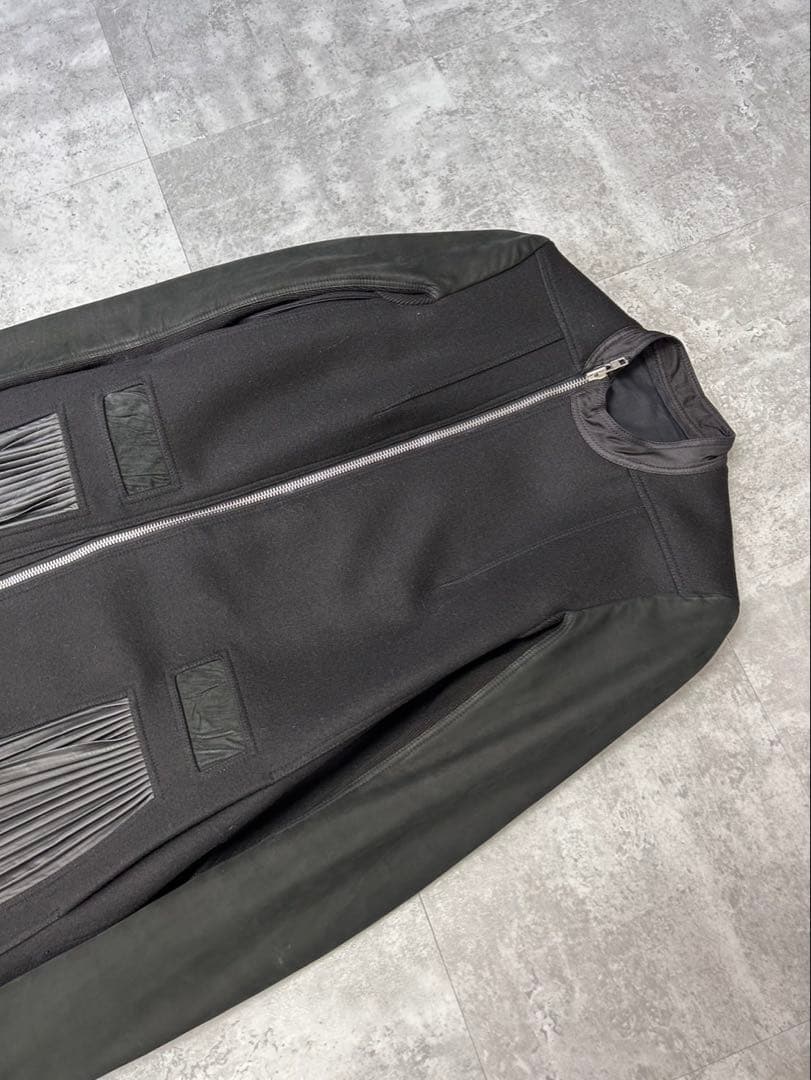 Rick Owens AW14 ウール レザープリーツ コート 40 - メルカリ