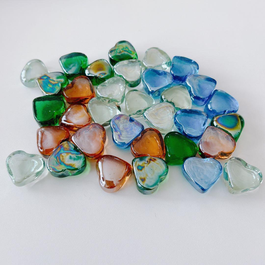 小石ビーズストーン 人工石 装飾石 水族館 魚タンク ガラス ハート