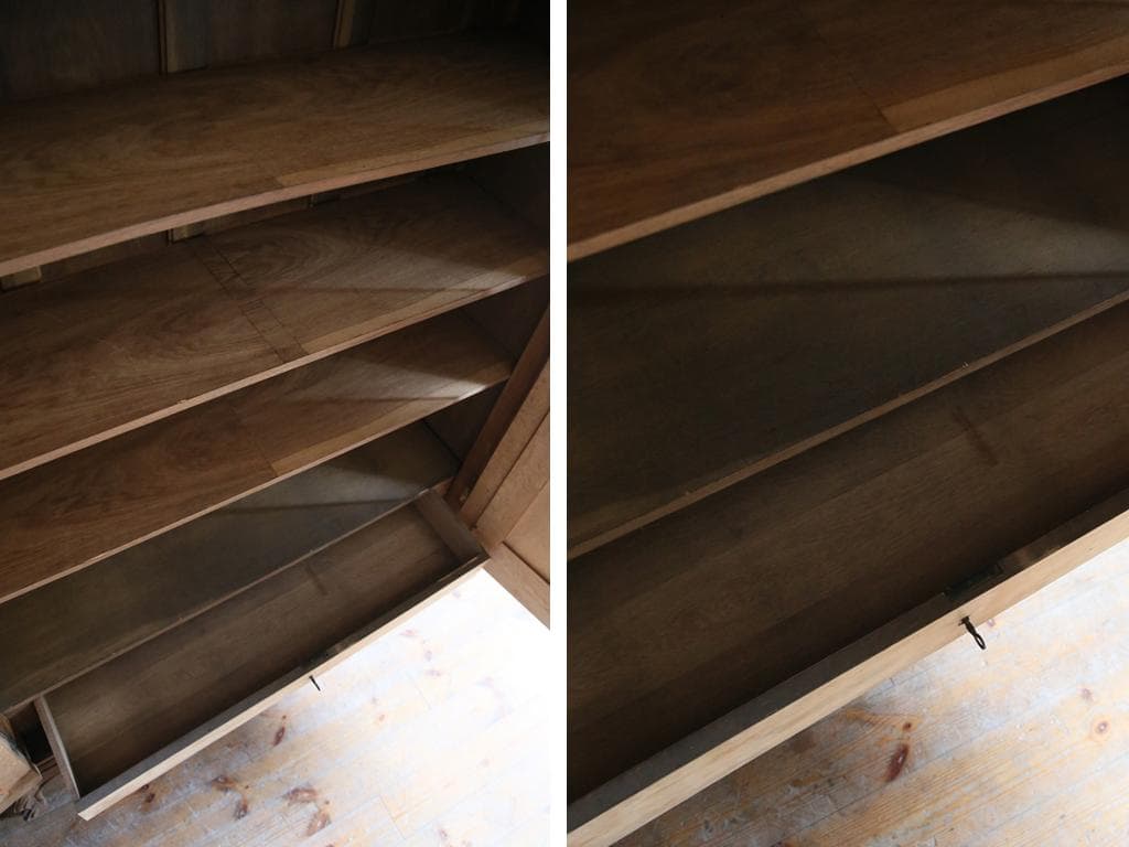 フランスアンティーク木製アルモワールキャビネット/ワードローブ食器