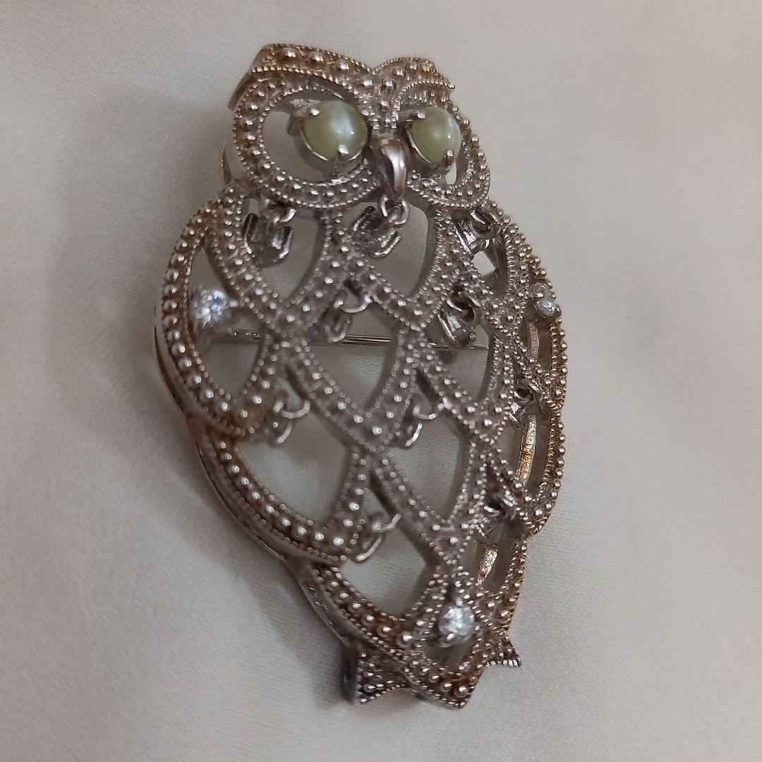 セール中 フクロウ ブローチ シルバー925 IEI フクロウ ブローチ