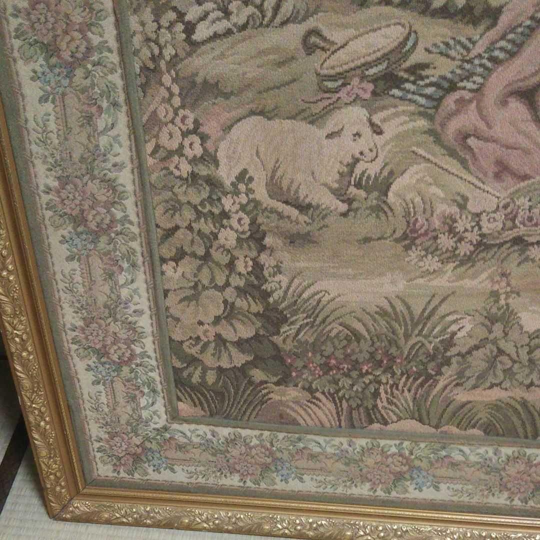 大型ゴブラン織り 絵画アンティーク 美術品