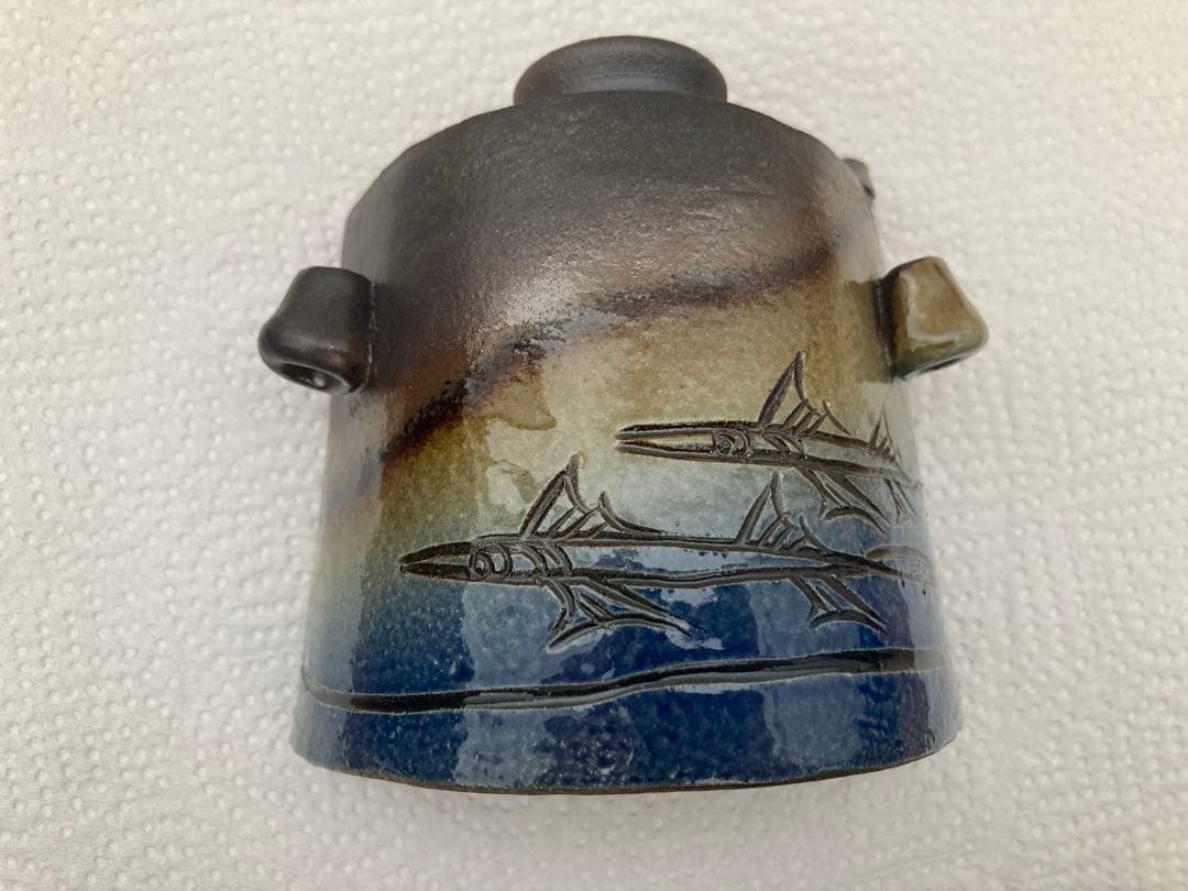 與宏文 遊魚文だち瓶 泡盛酒器セット