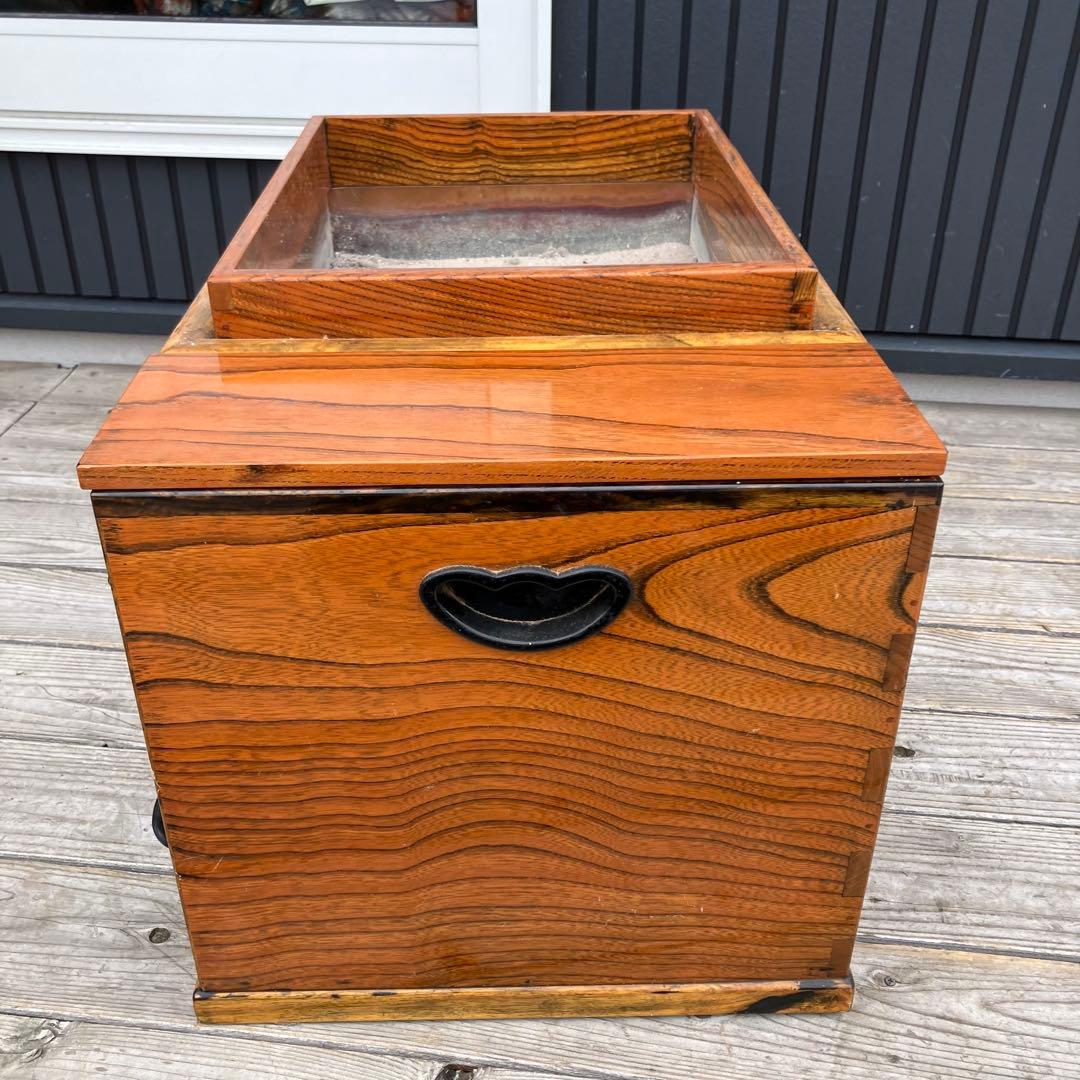 昭和レトロ 木製 3杯 引き出し収納付き 長火鉢 囲炉裏 古民家 古民具