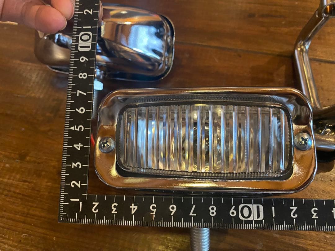 新品未使用】 ダブル ヘッドライト 専用ステー付き チョッパー