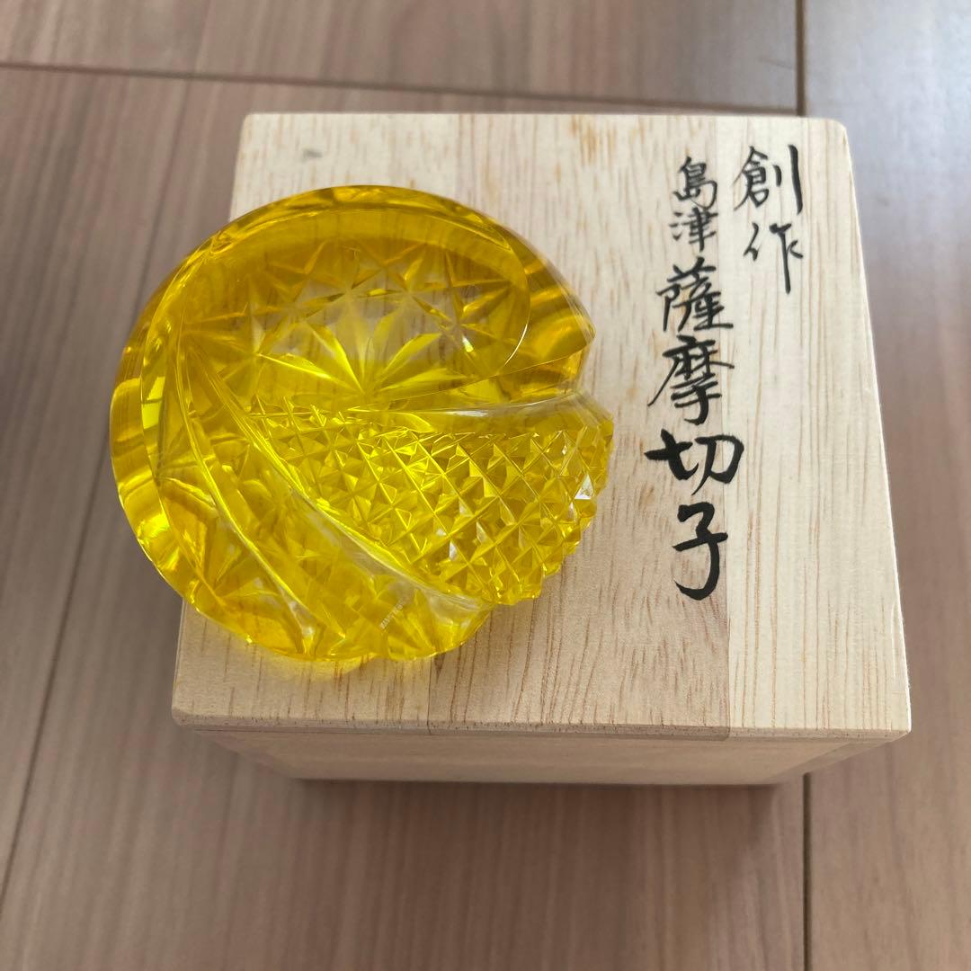 薩摩切子薩摩の雫ペーパーウエイト