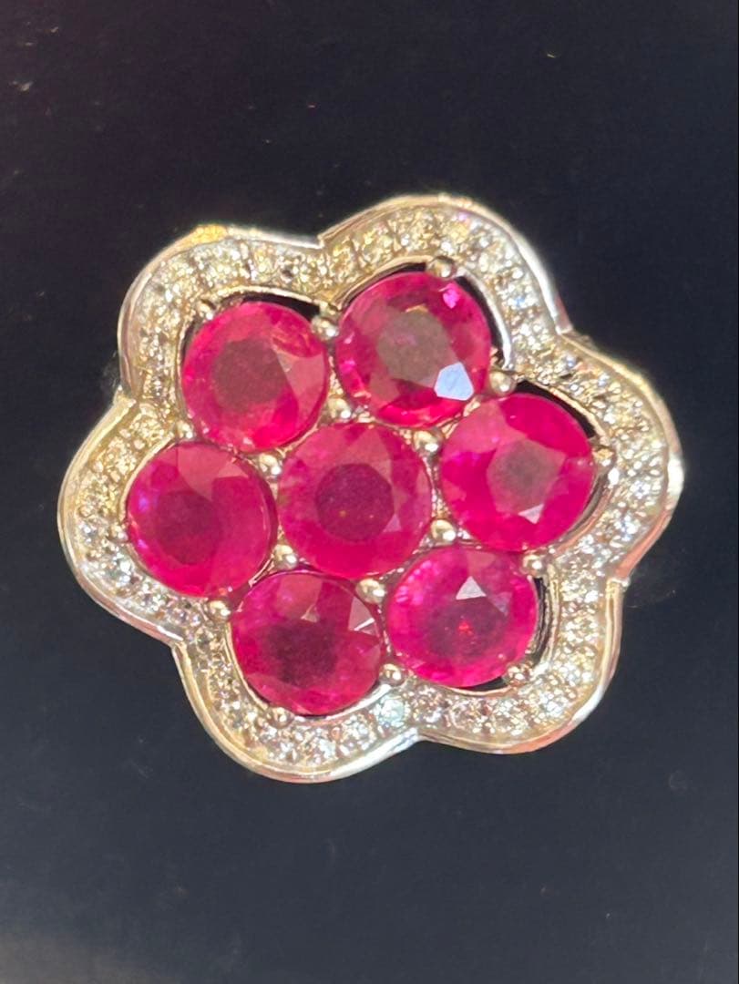 硝*ゴ様 天然ルビーサイズ限定14.5号➕カボションルビーネックレスセット