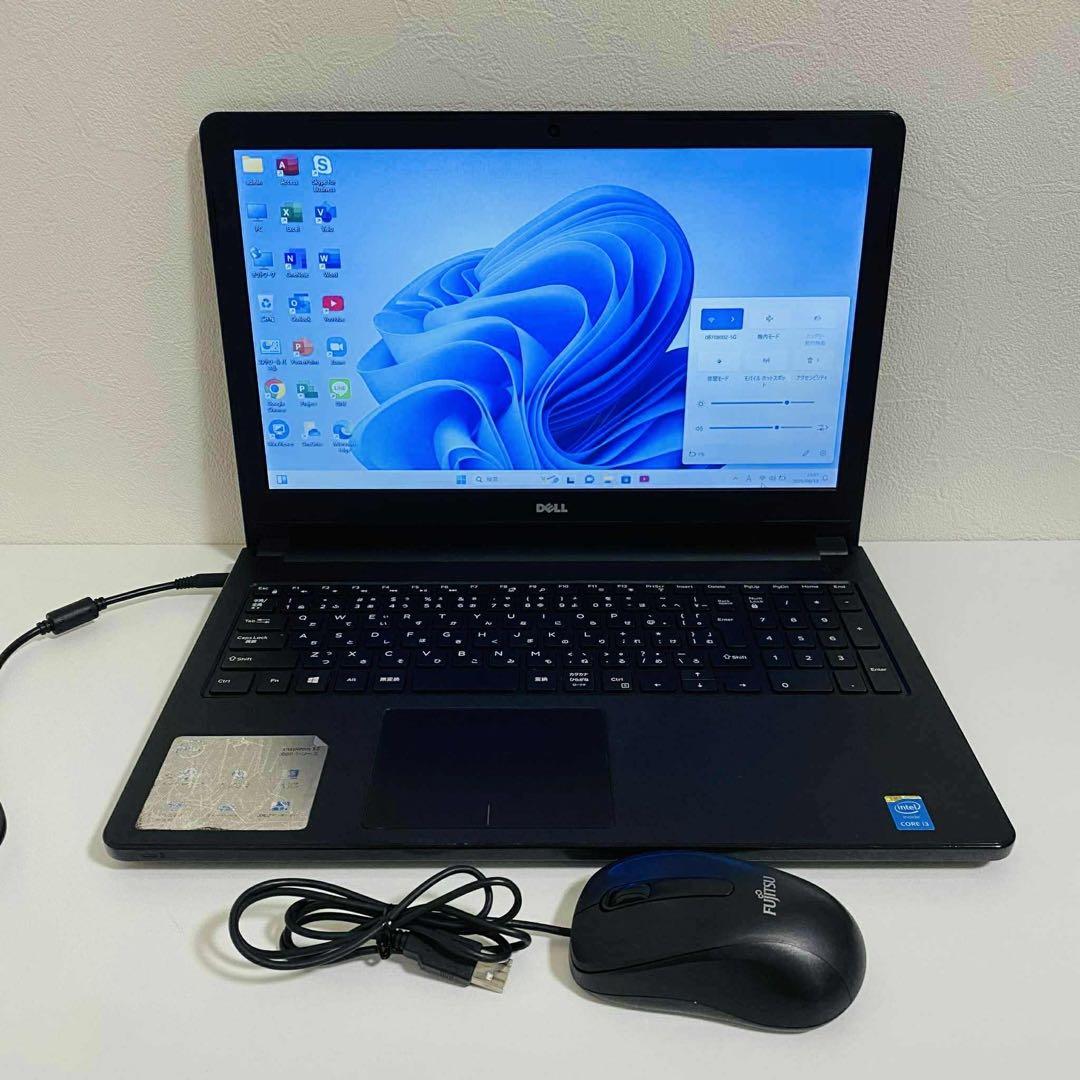 Y799 DellノートパソコンSSD高速WEBカメラWindows11オフィス