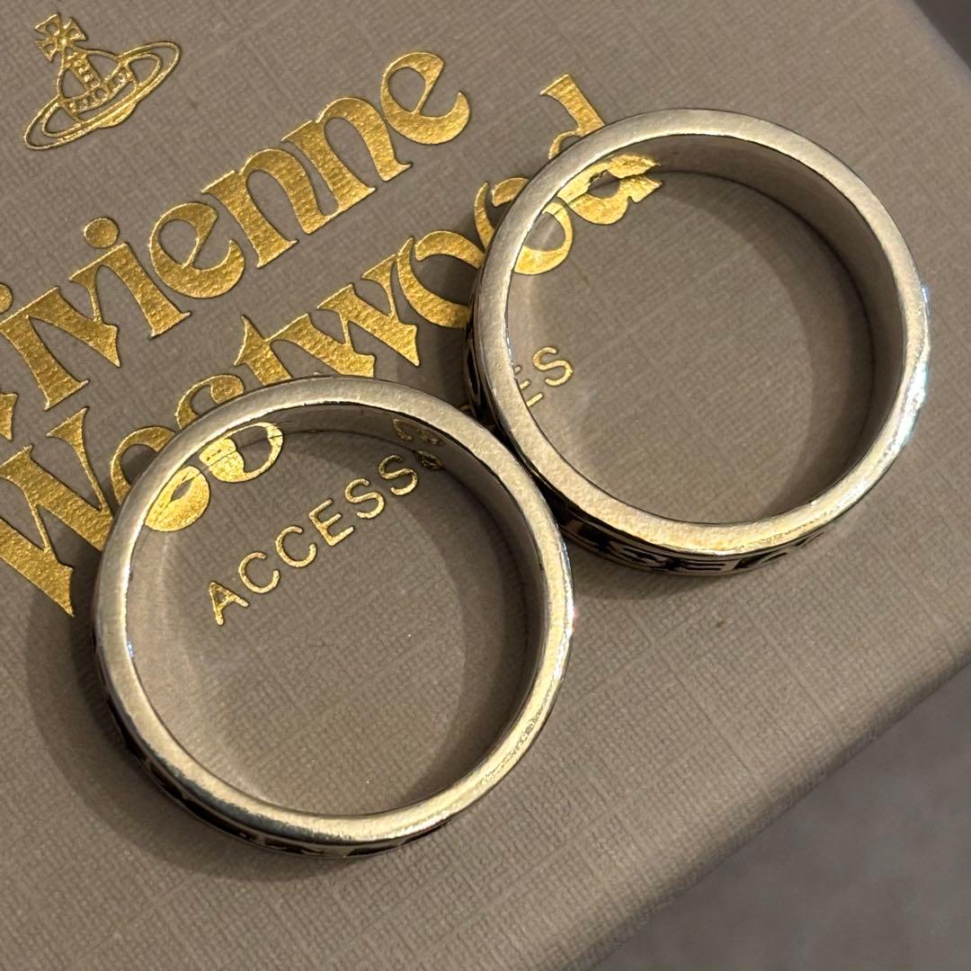 ヴィヴィアンウエストウッド カップルリング 指輪 LET IT ROCK 2連