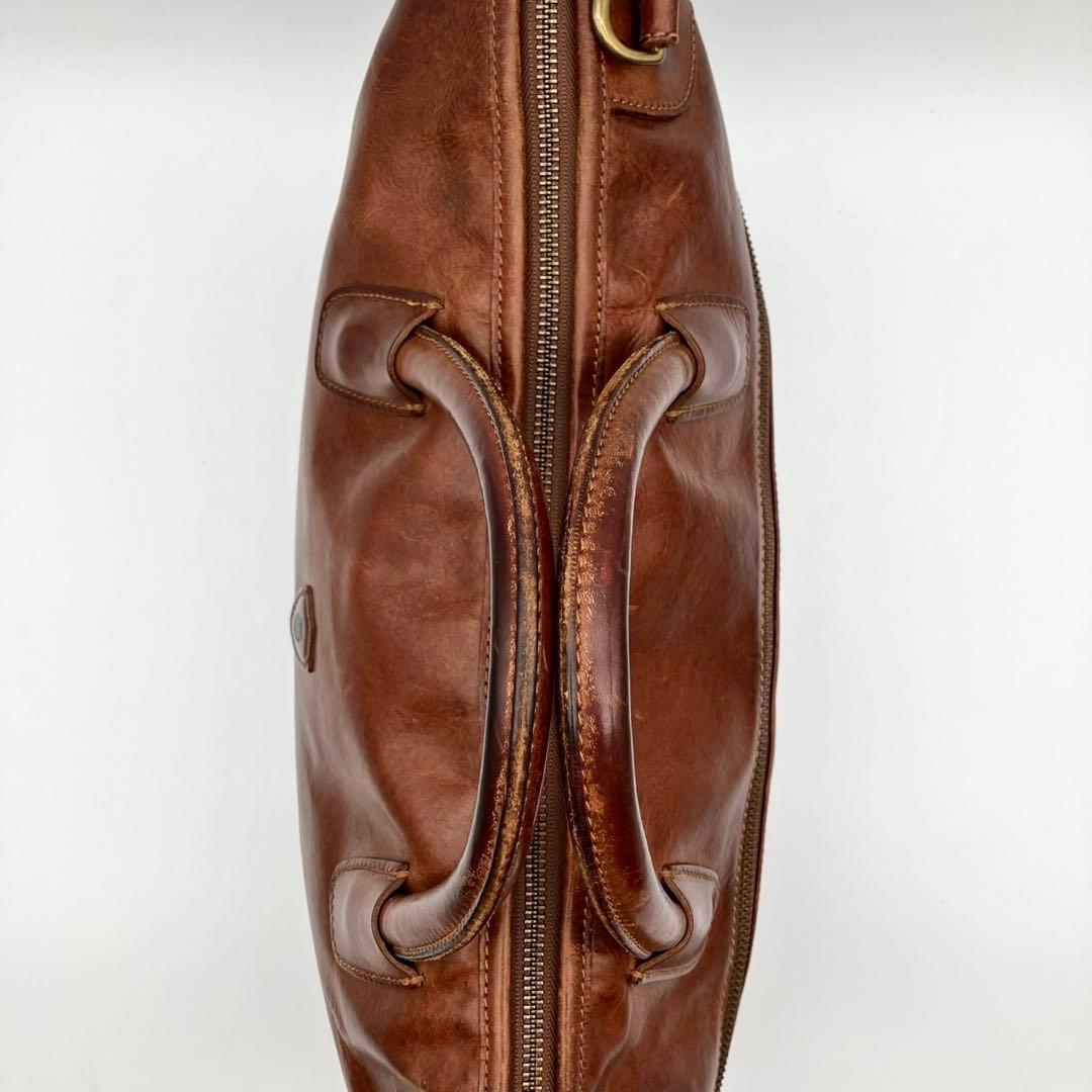 フェリージ 2way オールレザー ビジネスバッグ ブラウン　02-39