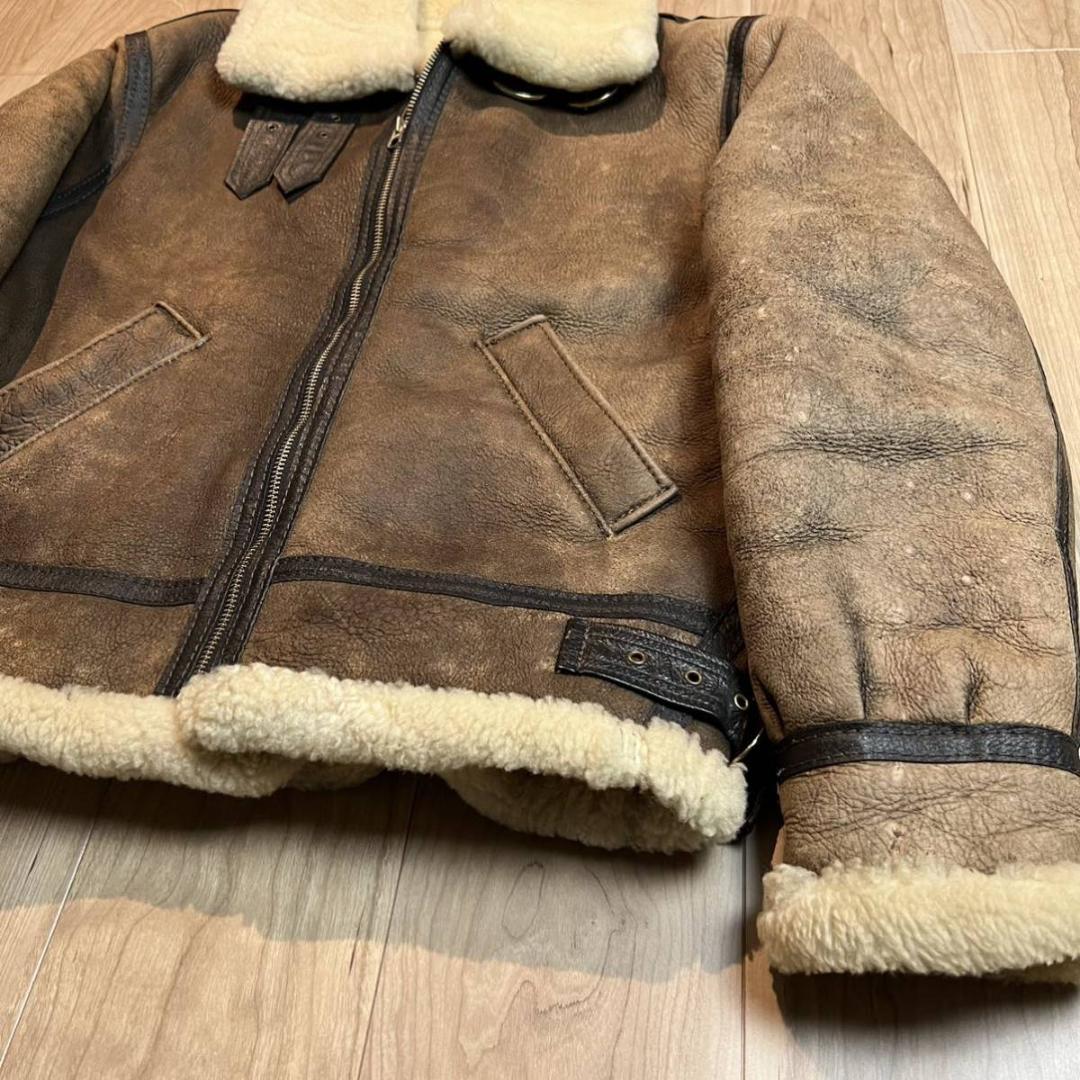 USA製 インシグニアレザー ムートンジャケット B-3 サイズ40