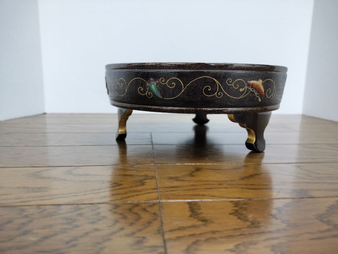 安藤七宝　漆盆　茶道　菓子盆　七宝　漆