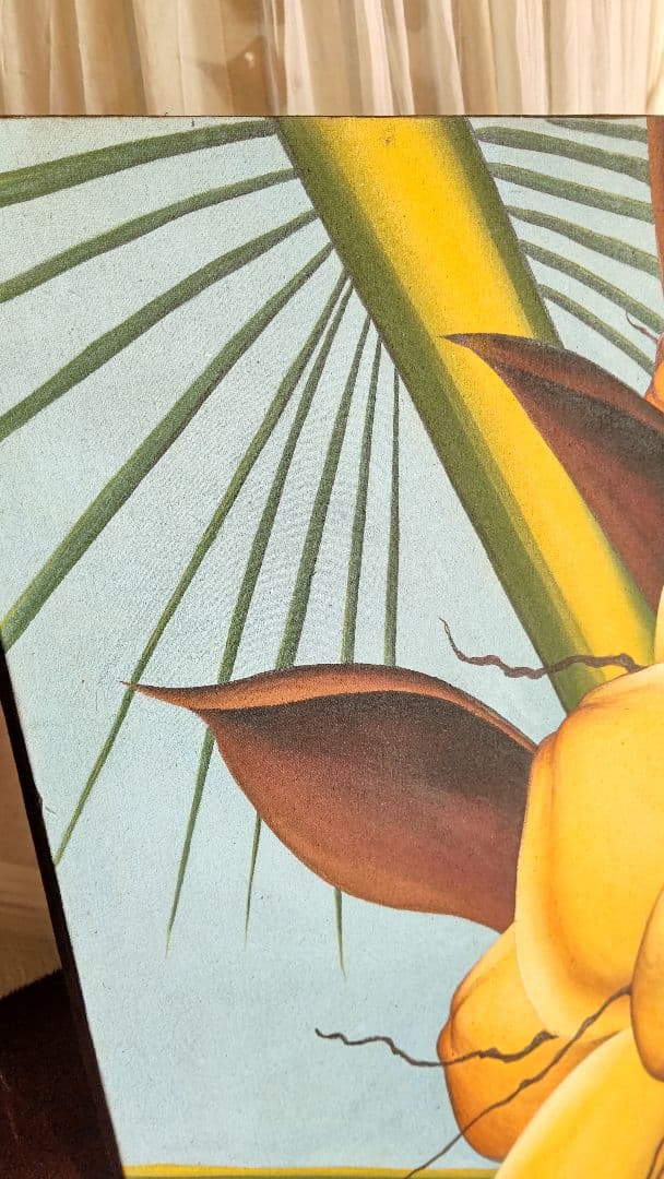 ココナッツ ヤシの木 剥げて南国 バリ島 絵画 アートパネル アジアン雑貨