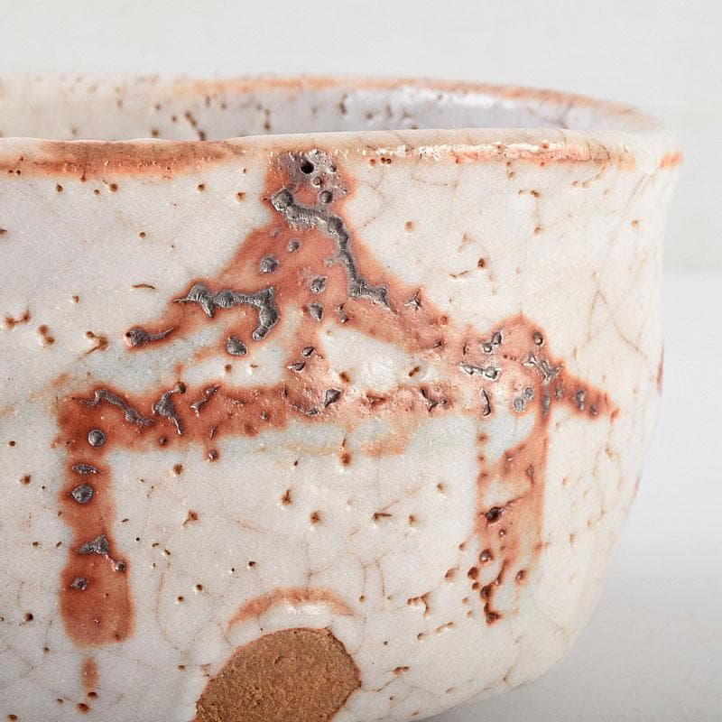 茶道具 絵志野 茶碗 有近作 伝統工芸 箱根寄木細工箱付 M R9534