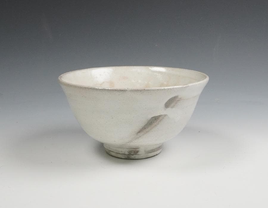 千漢鳳 粉引茶碗 銘「瑞雲」