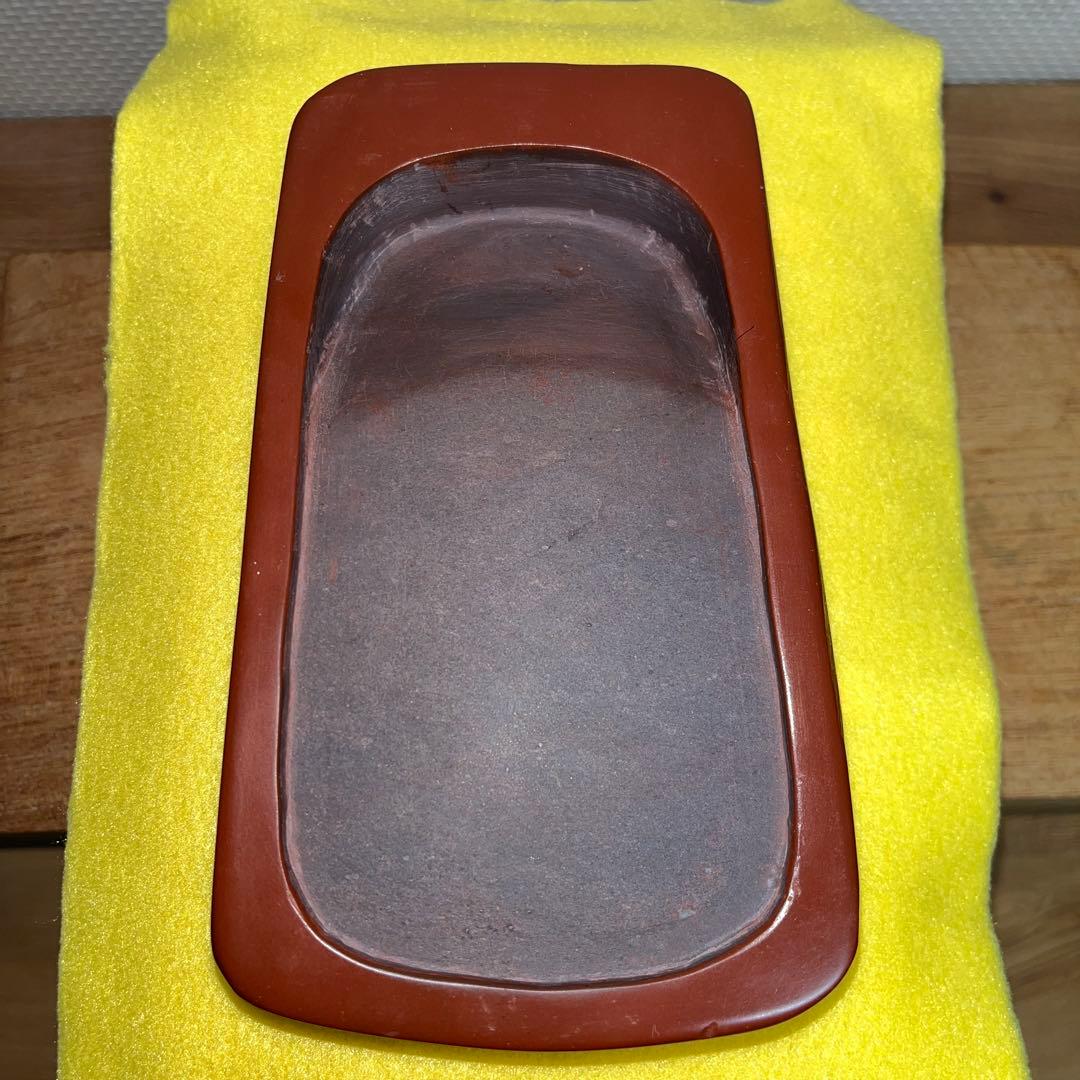 ⭕️希少 岩手県 紫雲硯 自然硯 佐藤幸雄 美品 35mm分厚い 海深い