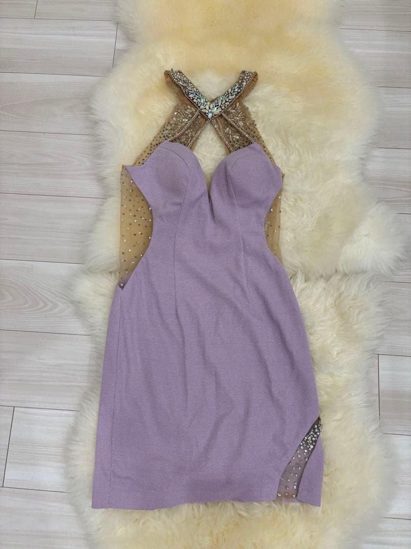 <ゆこ>AngelR ビジュードレス　ラベンダー