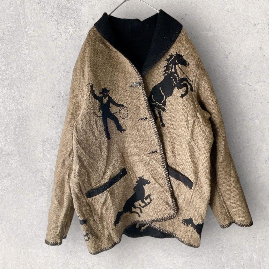 WOODED  リバーシブル 馬柄 カウボーイ柄 ジャケット USA製